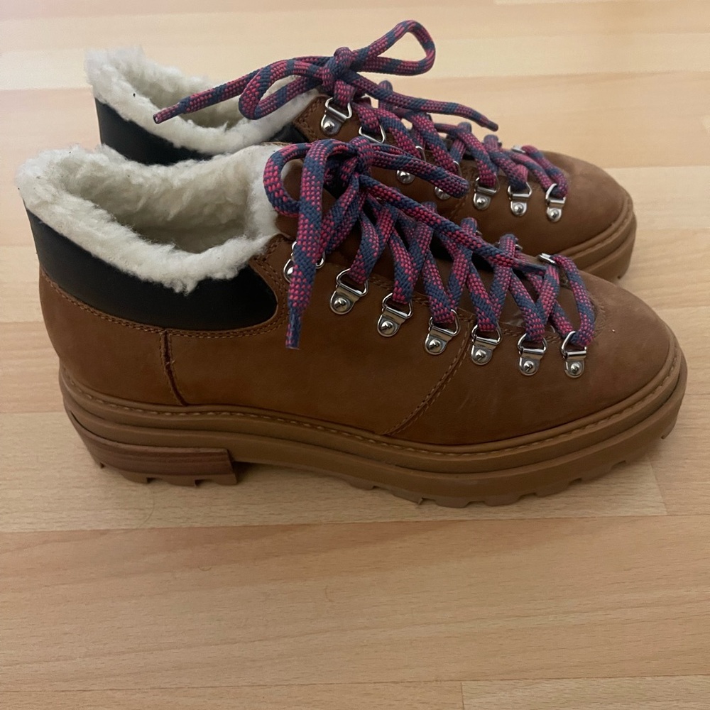 SCHUTZ Brown Winter Boots with Faux Fur